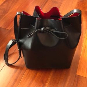 MANSUR GAVRIEL - large black leather bucket bag